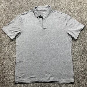 01 ALGO Shirt Large Polo Short Sleeve Performance Stretch Dry Wicking SPF 40 Men
